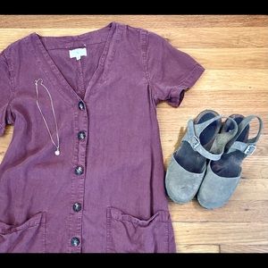 Button down Lou and grey dress